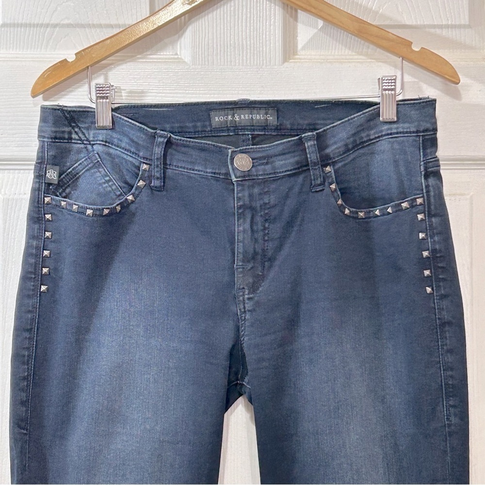 Rock & Republic Women's Jeans Denim Stretch Straight Leg Size 14 - Picture 10 of 10